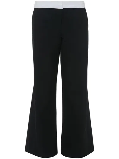 Victoria Beckham Exposed-waist Palazzo Pants In 黑色