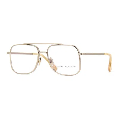 Victoria Beckham Eyeglasses Square Full Rim, Gold Frame And Clear Demo Lens Lens Vb221715
