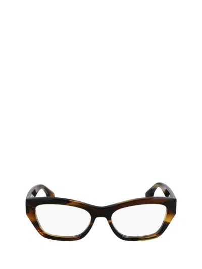 Victoria Beckham Eyeglasses In Striped Khaki