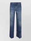 Victoria Beckham Faded Wash Five-pocket Jeans With Belt Loops