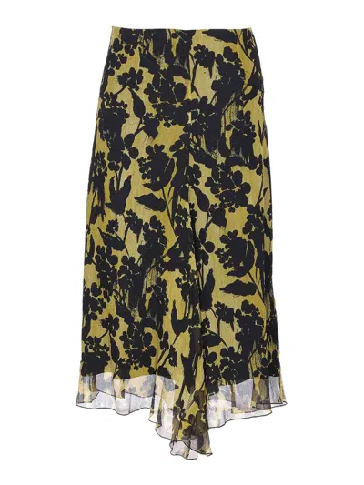 Victoria Beckham Corset Detail Skirt In Green