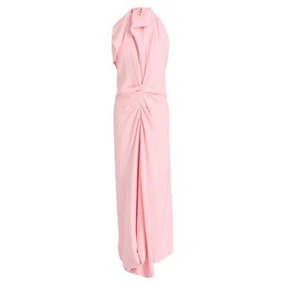 Pre-owned Victoria Beckham Fall 2024 Pink Asymmetric Draped Maxi Dress