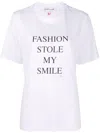 Victoria Beckham White T-shirt With Slogan Lettering On The Front In White