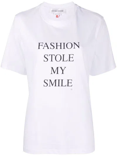 VICTORIA BECKHAM VICTORIA BECKHAM FASHION STOLE MY SMILE T-SHIRT