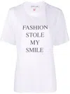Victoria Beckham White T-shirt With Slogan Lettering On The Front In White