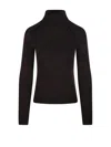 Victoria Beckham Fitted High Neck Top In Soft Merino Wool