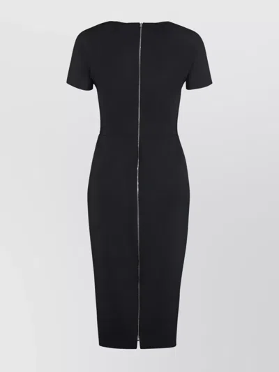 Victoria Beckham Fitted Knee-length T-shirt Dress In Black