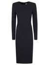 Victoria Beckham Fitted Long Sleeve T-shirt Dress In Black