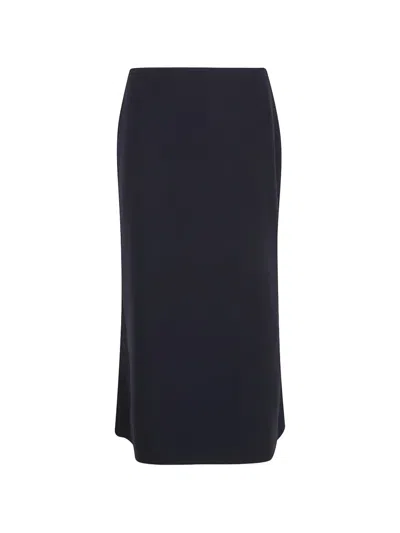 Victoria Beckham Fitted Midi Skirt In Blue