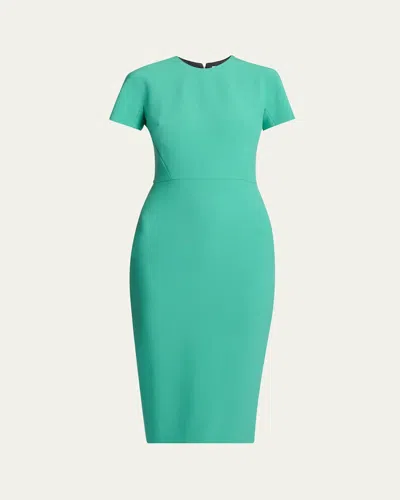 VICTORIA BECKHAM FITTED WOOL MIDI DRESS