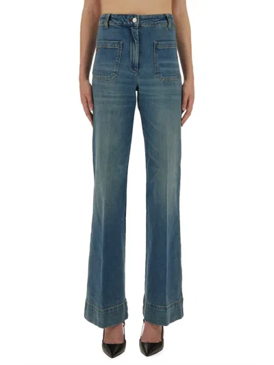 Victoria Beckham Flare Jeans Alina In Blue
