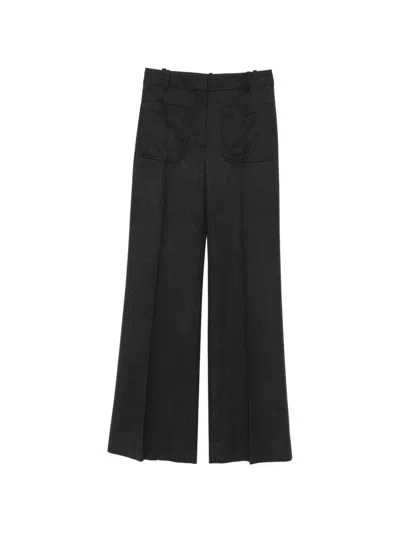 Victoria Beckham Flare Trousers In Black