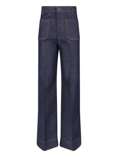 Victoria Beckham Flared Jeans "alina" In Blue