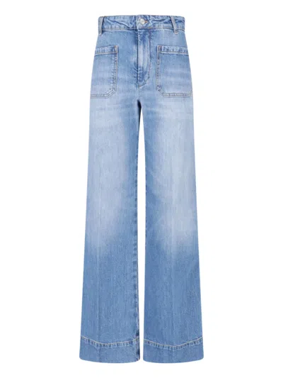 Victoria Beckham Flared Jeans "alina" In Blue