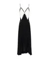 Victoria Beckham Lace-trimmed Satin Midi Dress In Black