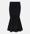 Victoria Beckham Flared Midi Skirt In Black