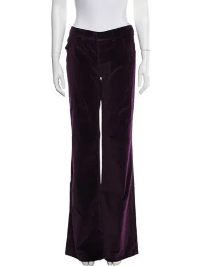 Pre-owned Victoria Beckham Flared Pants In Purple