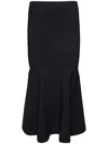 Victoria Beckham Flared Elasticized Skirt High Waist In Black