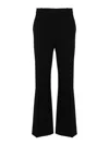 Victoria Beckham Stretch-twill Flared Pants In Black