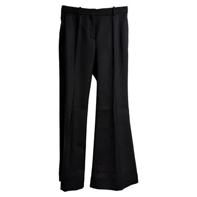 Victoria Beckham Flared Trousers In Black Polyester