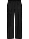 VICTORIA BECKHAM VICTORIA BECKHAM FLARED WOOL BLEND TROUSERS WITH CLASSIC WAISTBAND