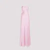 Victoria Beckham Satin Maxi Slip Dress In Rosa
