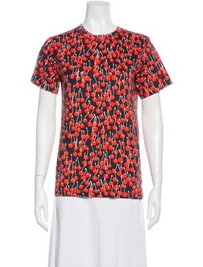 Pre-owned Victoria Beckham Floral Print Crew Neck T-shirt In Multi