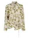 Victoria Beckham Floral Silk Blouse With Pointed Collar