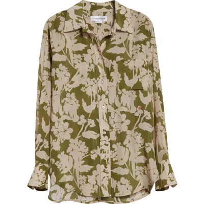 Victoria Beckham Pyjama Shirt In Parakeet/blush