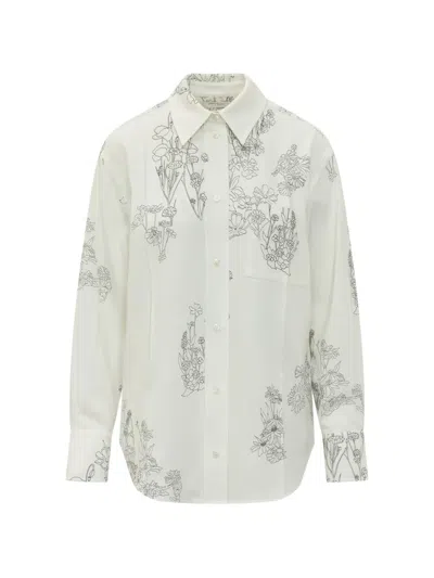 Victoria Beckham Floral Pyjama Shirt In White