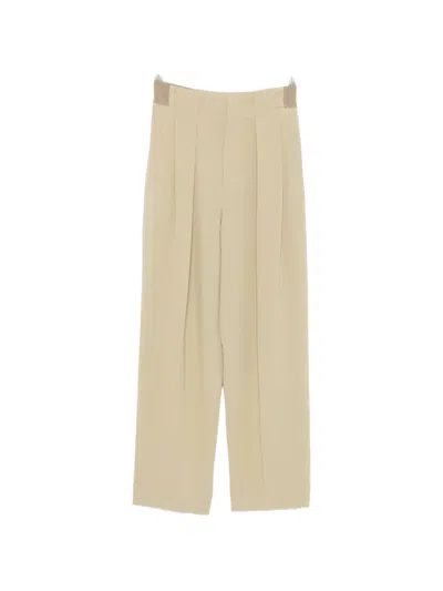 Victoria Beckham Fluid Tailored Trousers In Brown
