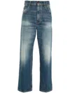 Victoria Beckham Women Fold Detail Boyfriend Jeans In Blue