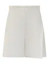 Victoria Beckham Off-white Pleat Detail Culotte Shorts
