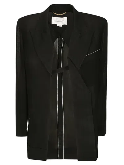 VICTORIA BECKHAM FOLD DETAIL TAILORED JACKET