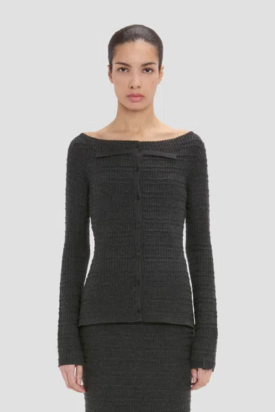Victoria Beckham Folded Cardigan In Ore Melange