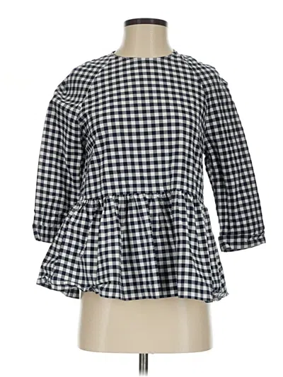 Pre-owned Victoria Beckham For Target 3/4 Sleeve Blouse In Blue