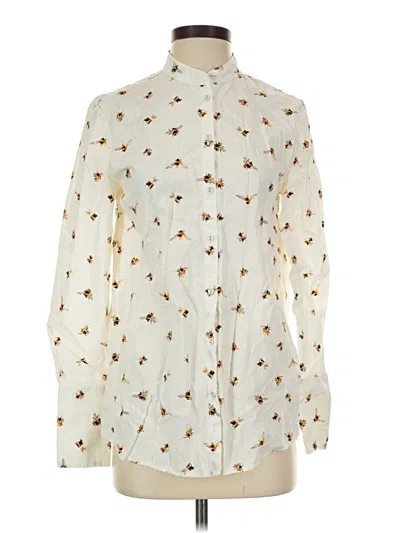 Pre-owned Victoria Beckham For Target Long Sleeve Blouse In Ivory