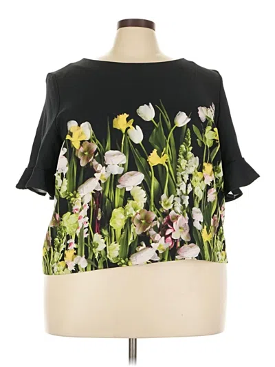 Pre-owned Victoria Beckham For Target Short Sleeve Blouse In Black