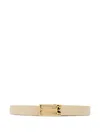 Victoria Beckham Micro Frame Belt In Ivory Grained Calfskin