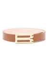 Victoria Beckham Frame Belt In Brown