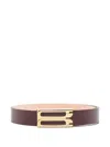 Victoria Beckham Red Collection Solid Formal Belt In Brown