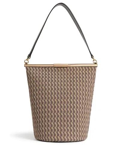 Victoria Beckham Frame Bucket Bag In Neutrals