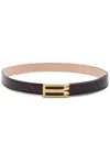 Victoria Beckham Frame Crocodile-effect Leather Belt