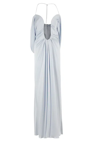 Victoria Beckham Frame Detail Cami Dress In Blue