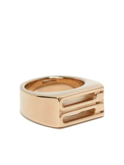 Victoria Beckham Frame Signet Ring In Gold