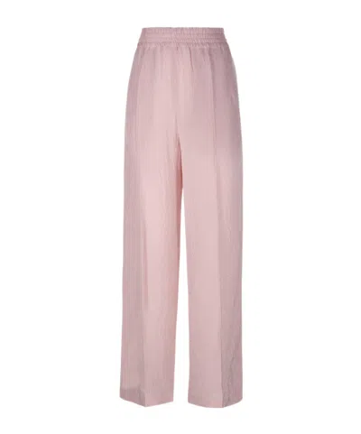 Victoria Beckham Front Creased Casual Pants In Nude