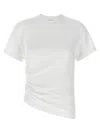 Victoria Beckham Asymmetrical White Cotton T-shirt  In White