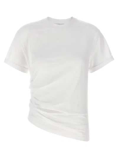 Victoria Beckham Asymmetrical White Cotton T-shirt