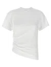 Victoria Beckham Asymmetrical White Cotton T-shirt  In White