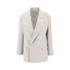 Victoria Beckham Pumice-coloured Double-breasted Jacket